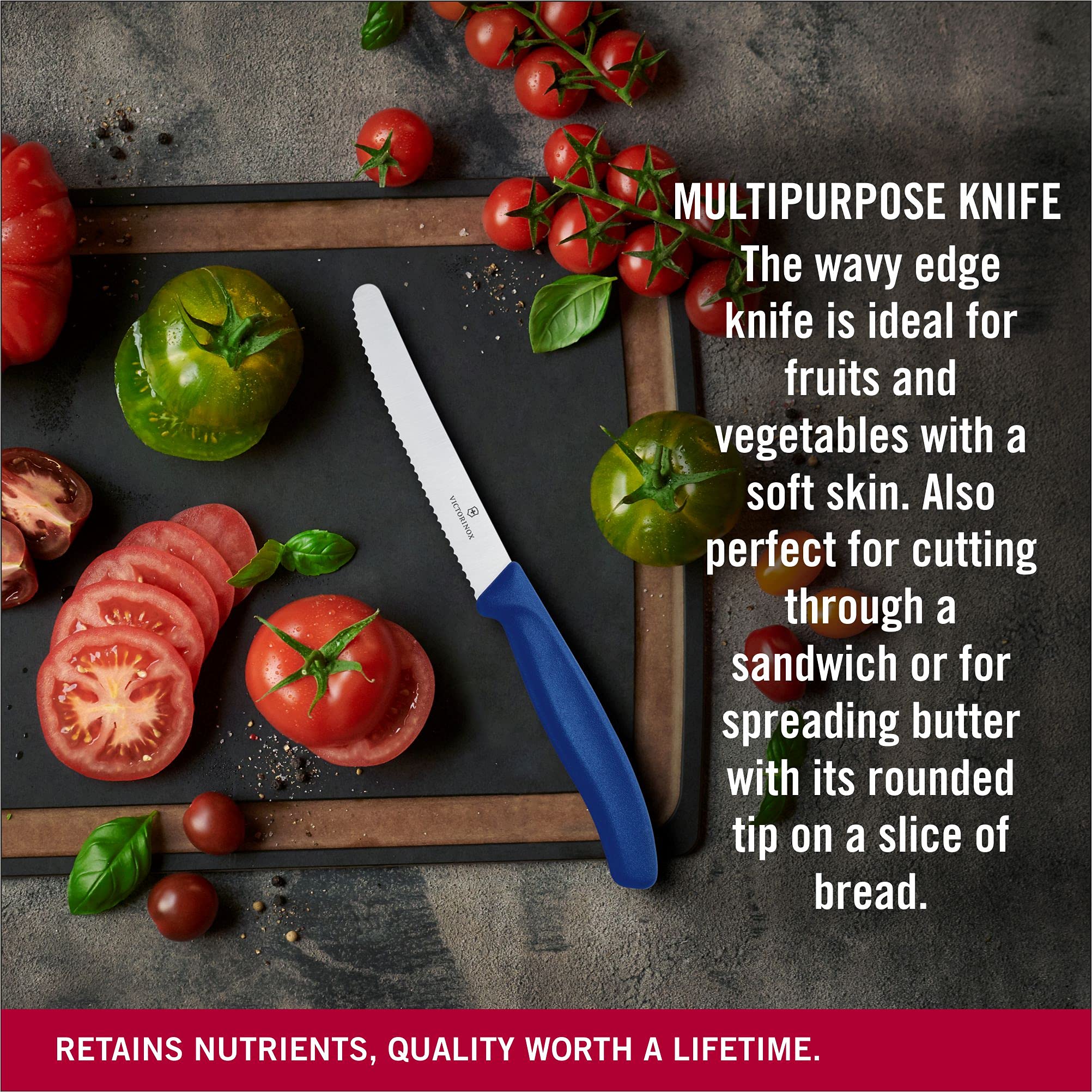 Victorinox Swiss Classic knife ideal for cutting soft-skinned fruits.