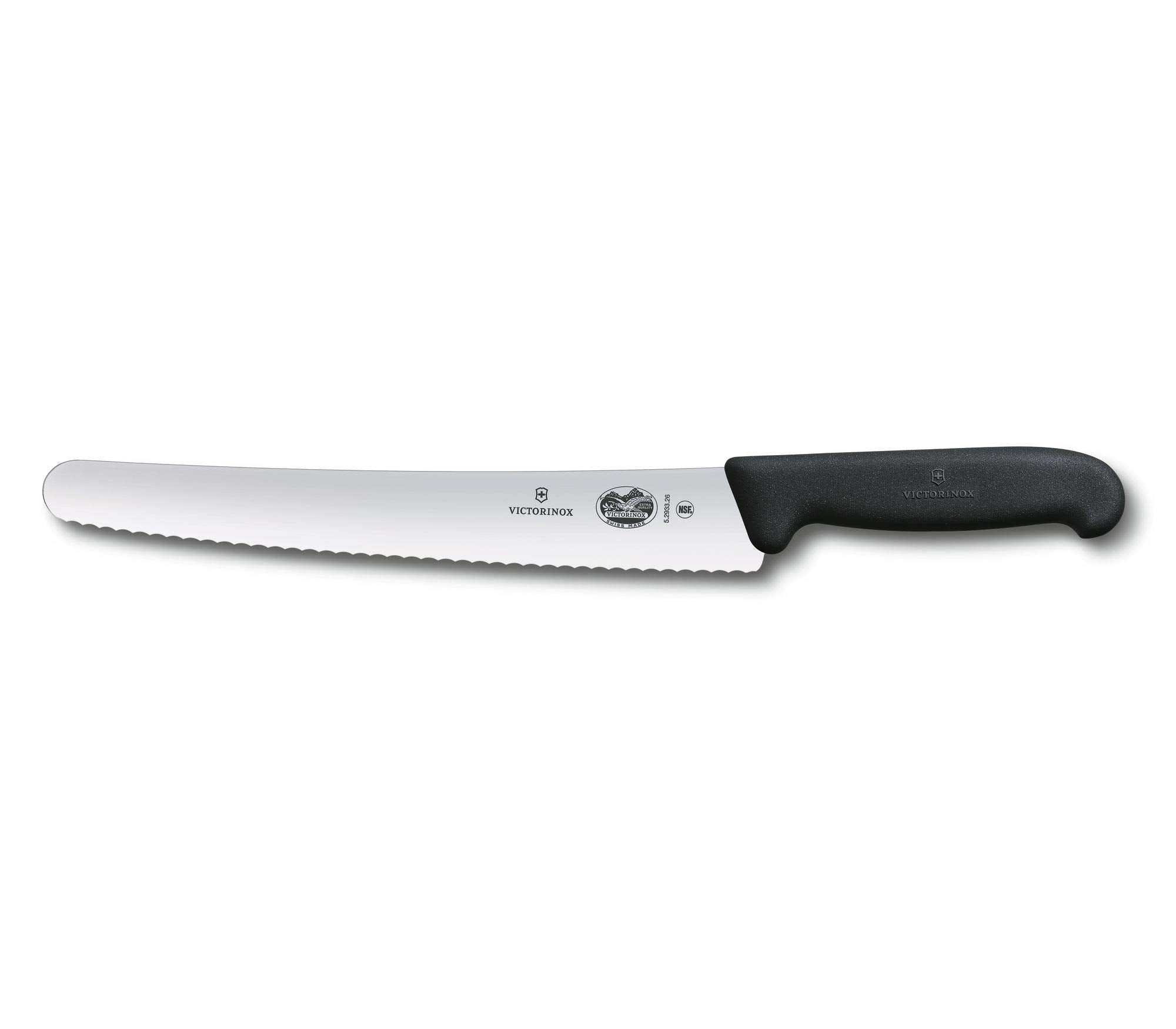 Victorinox Fibrox bread knife blade slicing crusty bread with precision