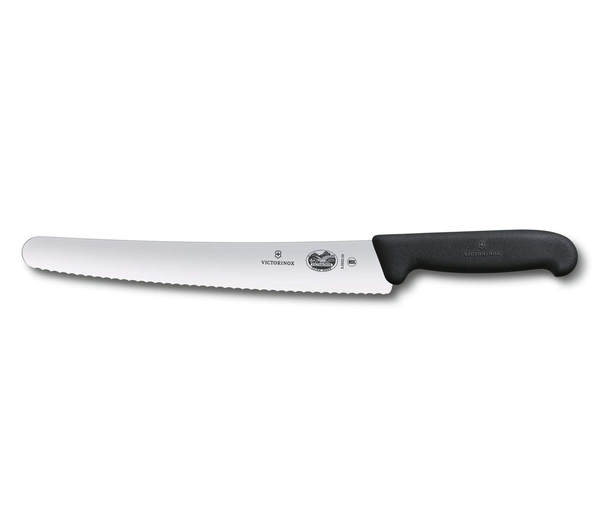 Victorinox Fibrox bread knife blade slicing crusty bread with precision