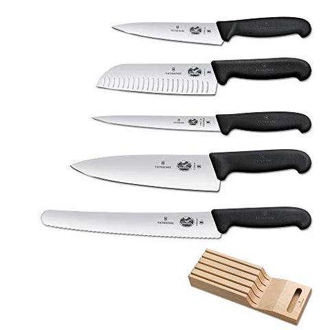 Victorinox Fibrox serrated edge enables clean cuts through crusts