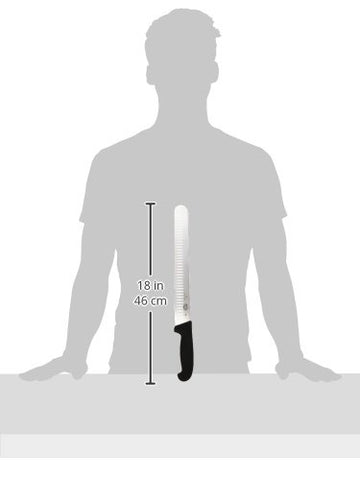 Victorinox Fibrox 12-Inch Slicing Knife in action slicing meat