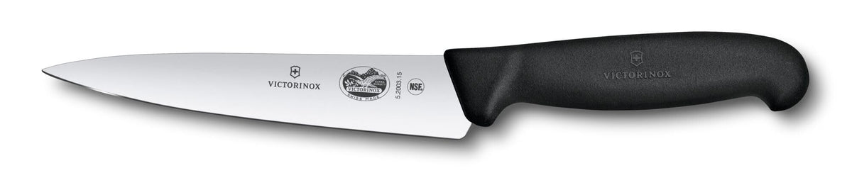 Victorinox Fibrox 6-Inch Knife blade delivering precise, consistent cuts.