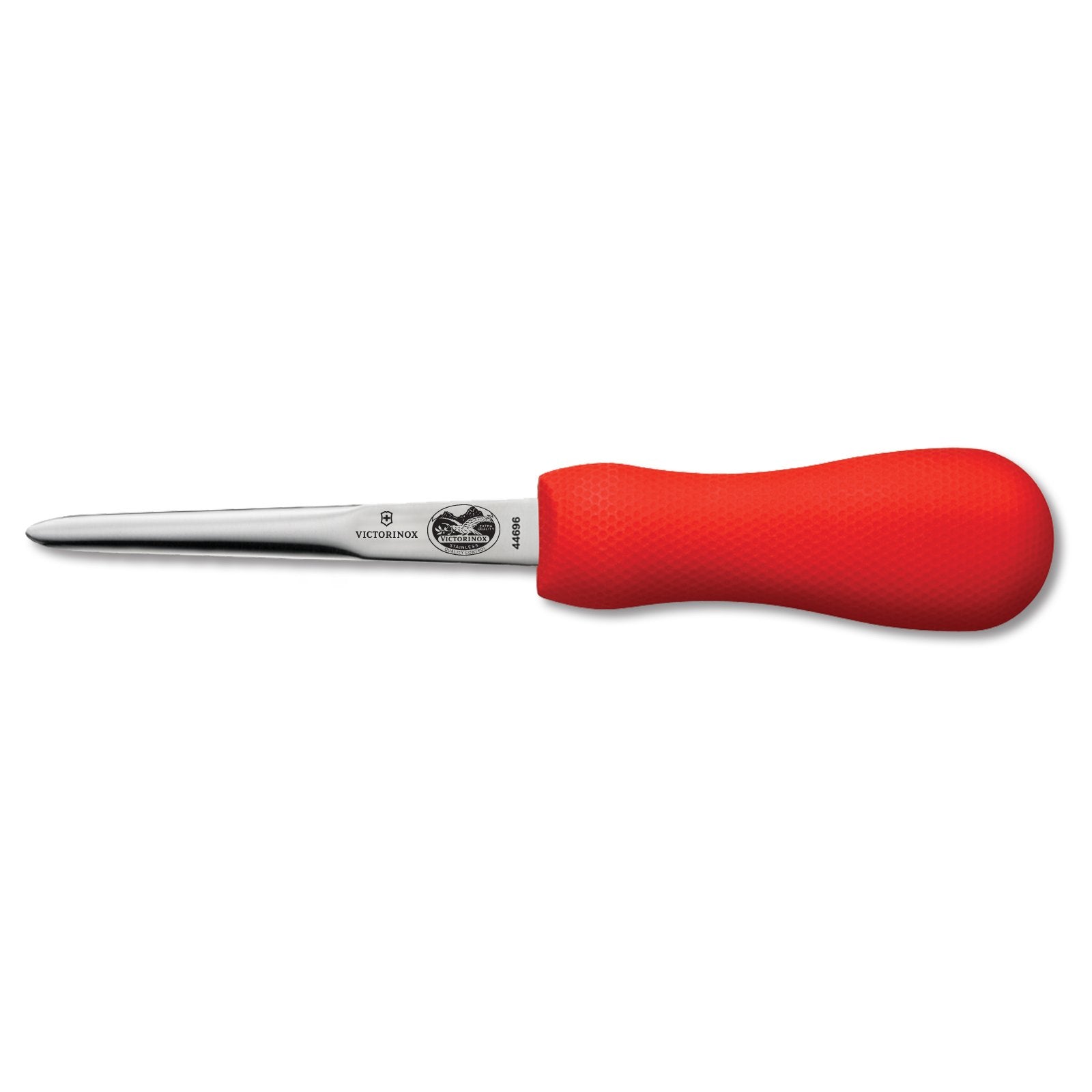Victorinox oyster knife with red SuperGrip handle for seafood prep