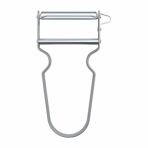 Victorinox REX peeler blade close-up shows ultra-sharp steel for precise peeling