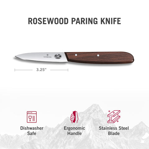 Victorinox paring knife peeling an apple for smooth fruit prep