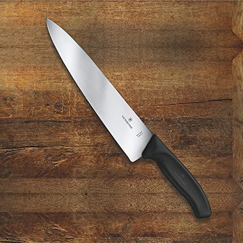 Victorinox 8-inch chef's knife on cutting board ready for prep
