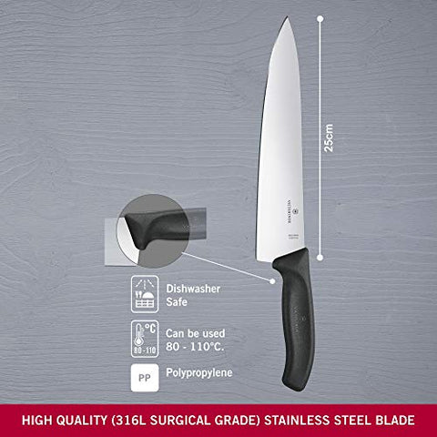 Victorinox knife handle ergonomic grip for comfort during prep