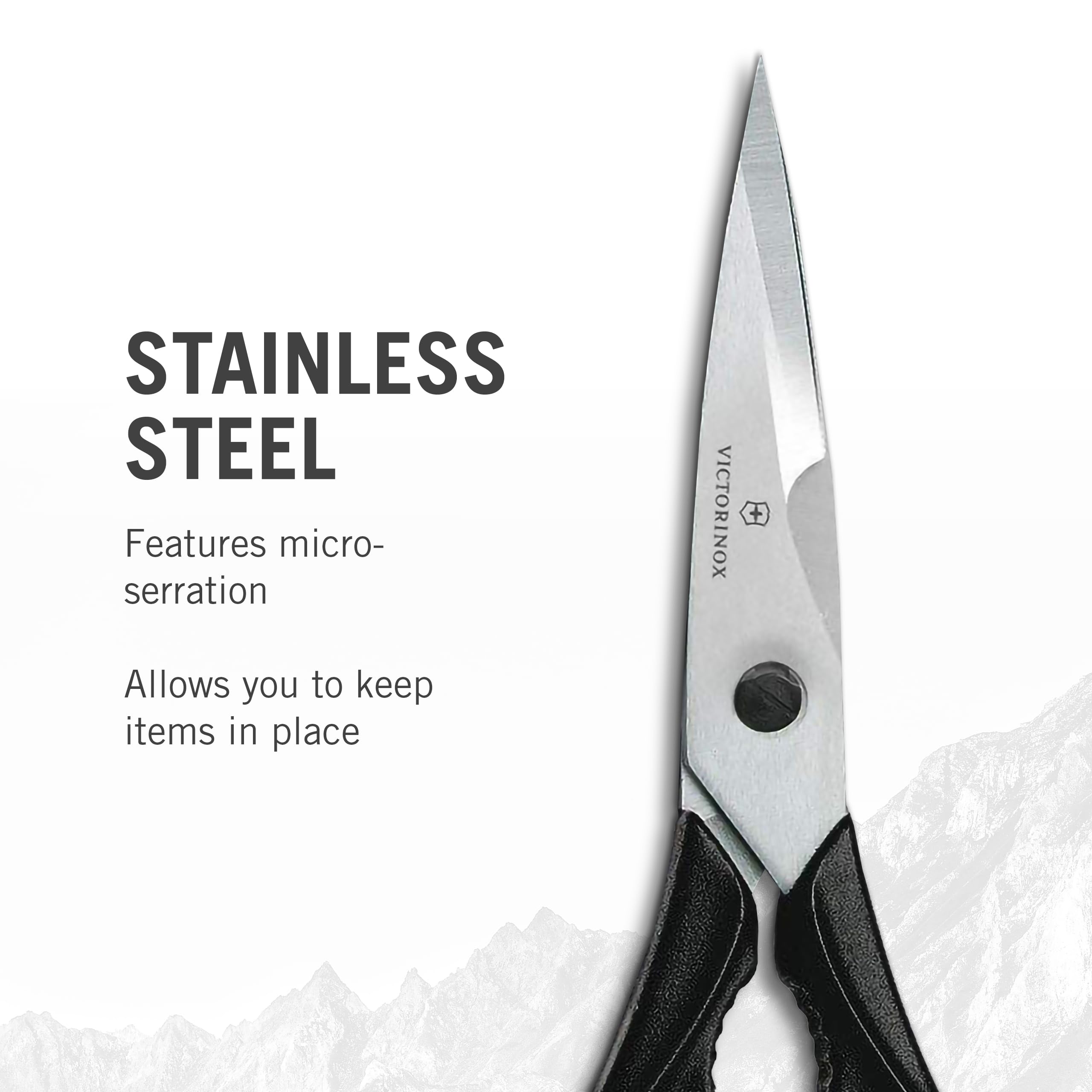 Victorinox Swiss Classic ergonomic grip shown for comfortable non-slip handling in busy kitchens.
