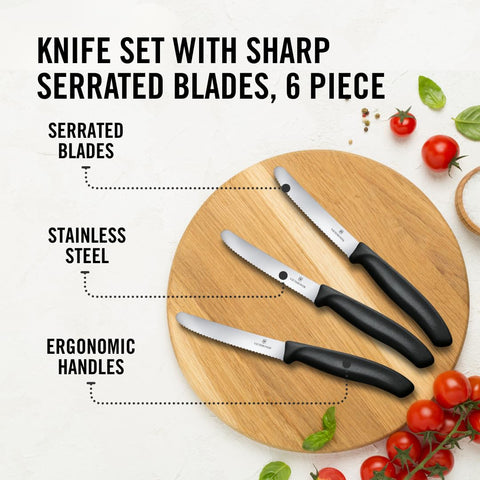 Victorinox Swiss Classic ergonomic textured handle for comfortable, non-slip grip.