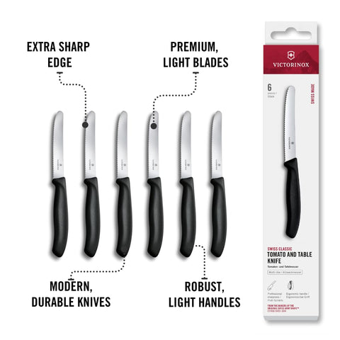 Victorinox Swiss Classic six-piece set ideal for entertaining and versatile dining tasks.