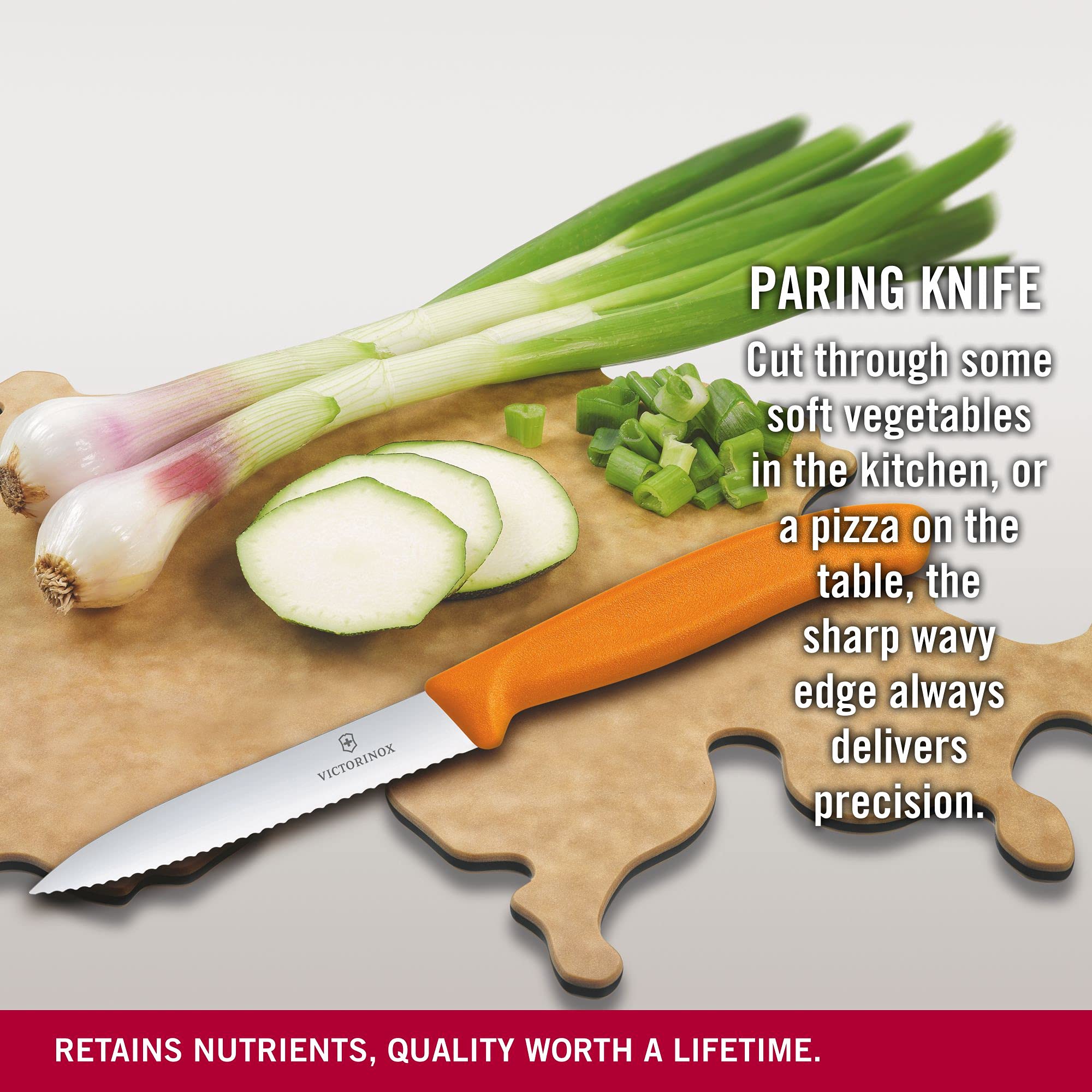 Victorinox paring knife in kitchen during meal prep highlighting versatility