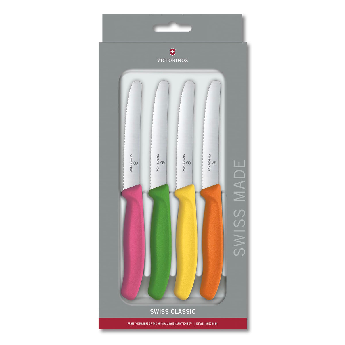 Victorinox Swiss Classic paring knife set blade close-up for precise slicing and edge retention.