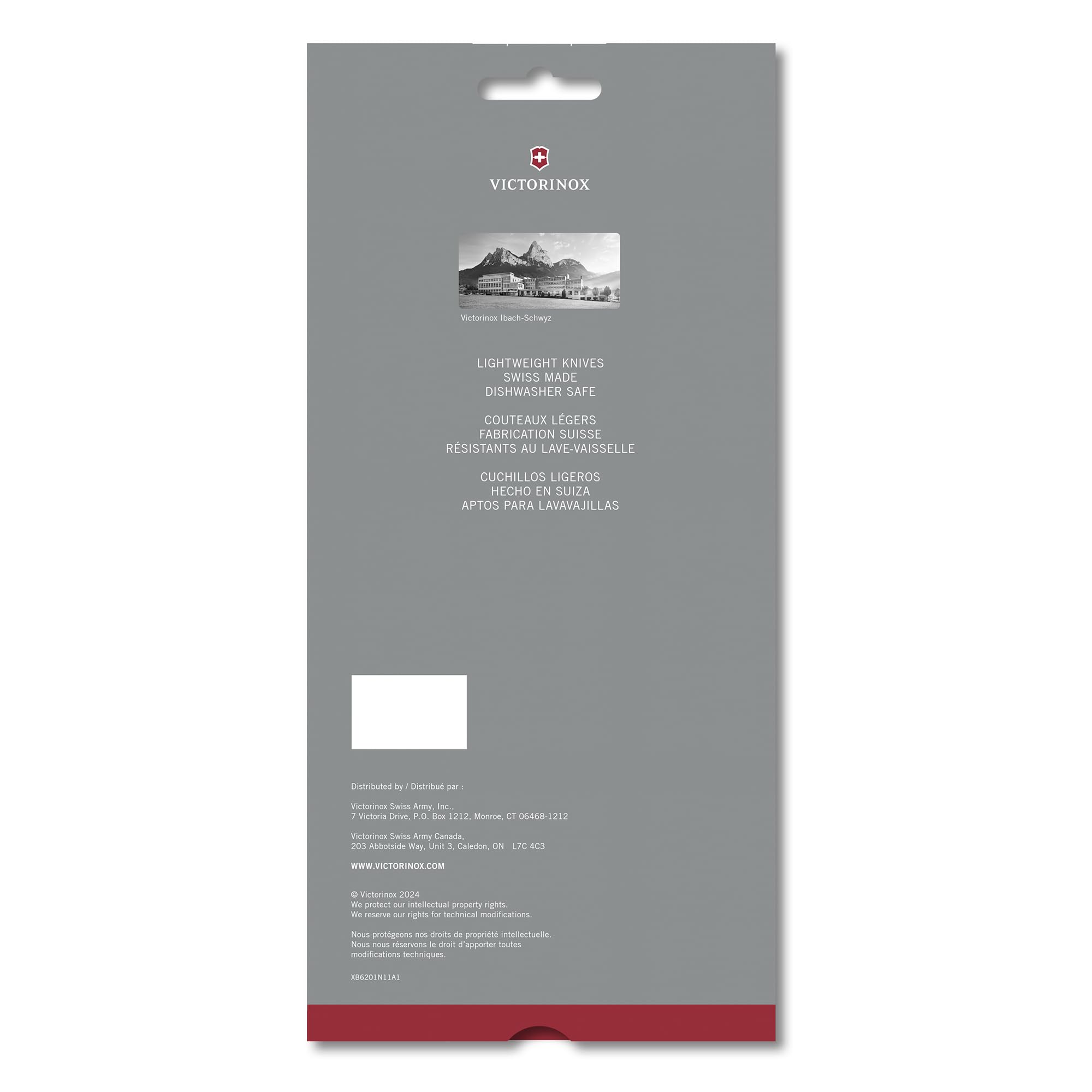 Victorinox Swiss Classic paring knife set ergonomic handle close-up for secure grip, even when wet.