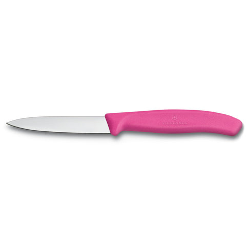 Victorinox Swiss Classic paring knife set pink-handle image highlighting ergonomic grip and comfortable control.