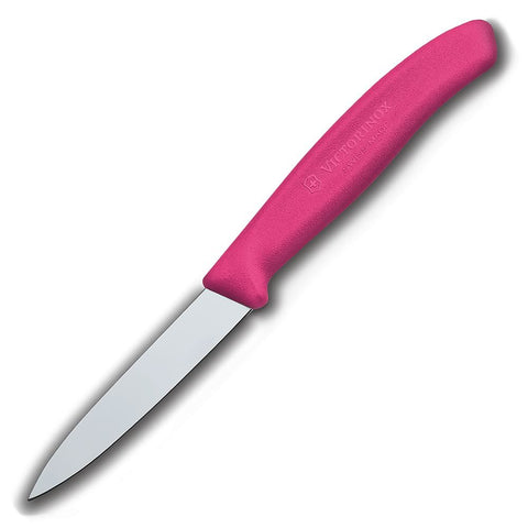 Victorinox paring knife with tapered edge demonstrating long-lasting sharpness and control.