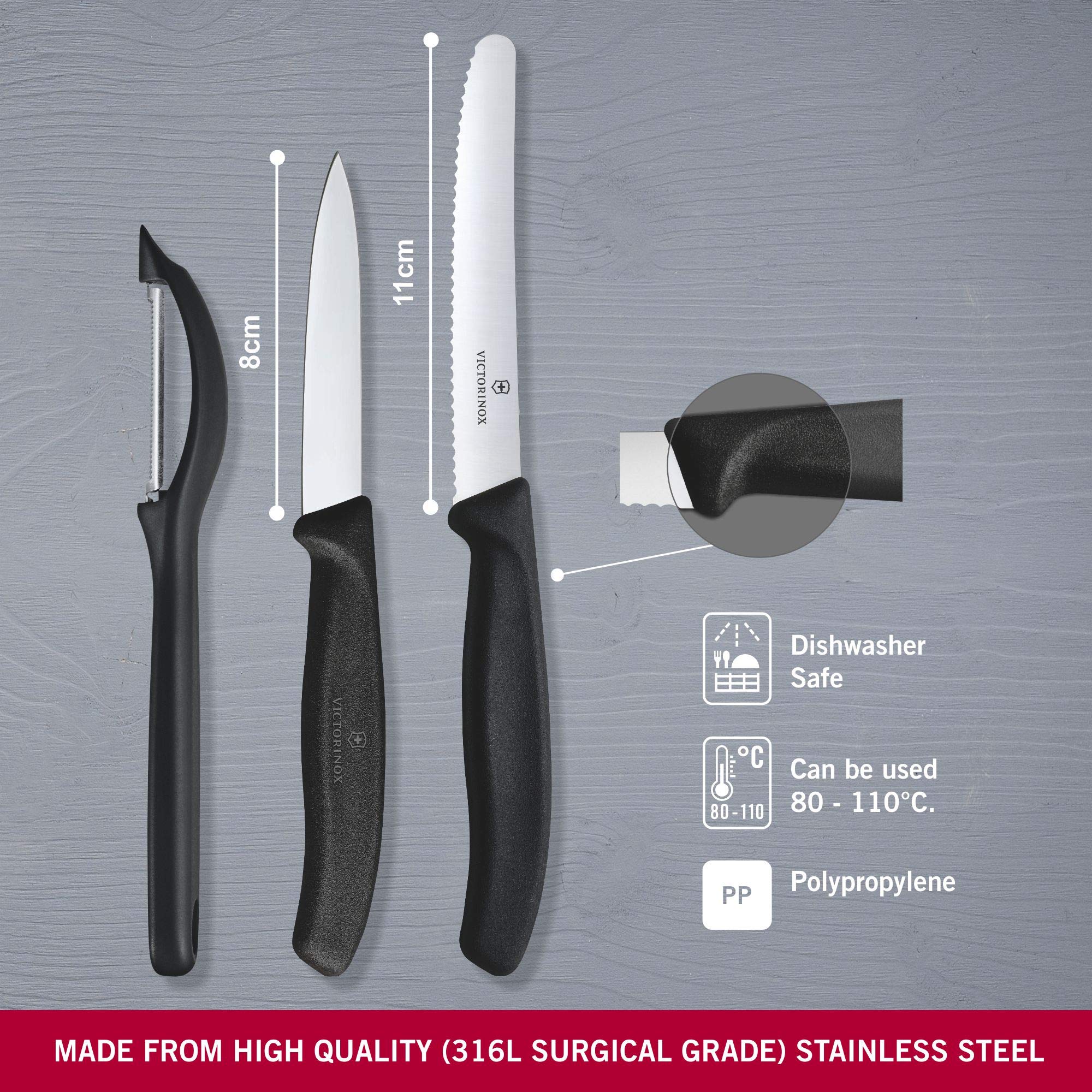 Victorinox Swiss Classic straight-edge paring knife closeup for precise trimming
