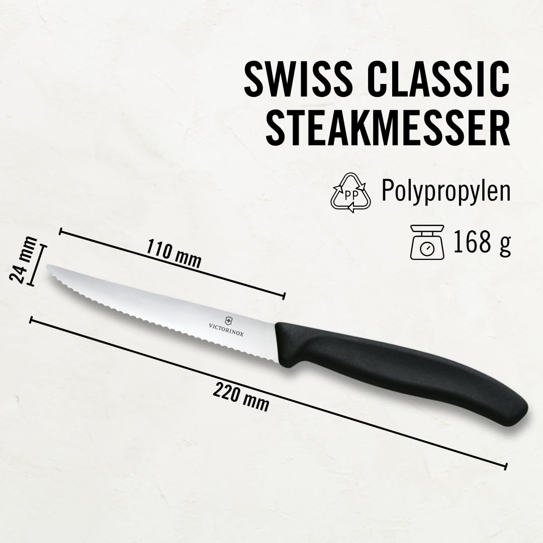 Victorinox Swiss Classic easy-to-clean stainless steel blades after-dinner cleanup.