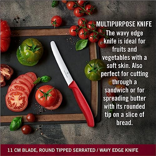 Victorinox Swiss Classic universal peeler with serrated edge for tough skins.