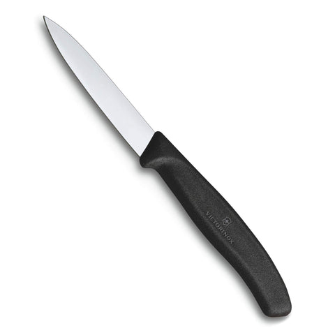 Victorinox VIC-6.7603 paring knife blade close-up with a sharp, precise edge.