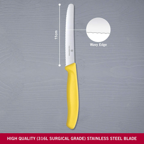 Victorinox VIC-6.7836.L118 handle-three-quarter-width-yellow for comfortable daily grip