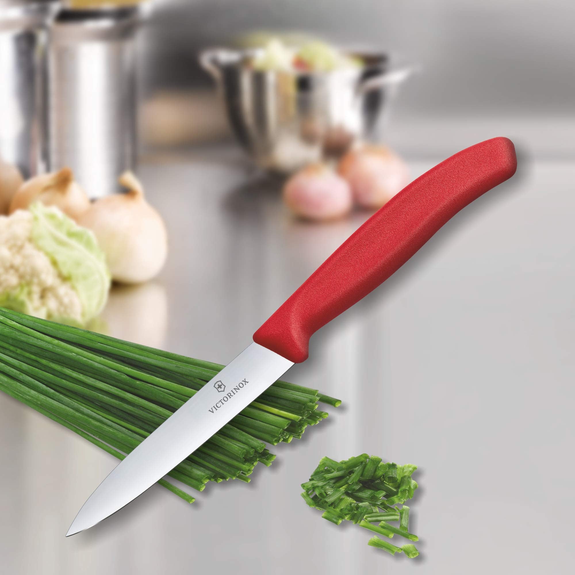 Victorinox VIC-67701 packaging and dimensions shown for compact kitchen use.
