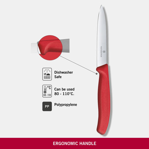 Victorinox paring knife in action preparing vegetables for prep tasks.