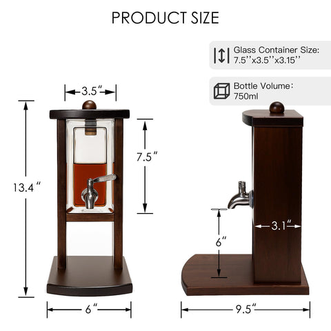 Vida Brillante ash wood frame highlights natural grain and sturdy home bar hardware.