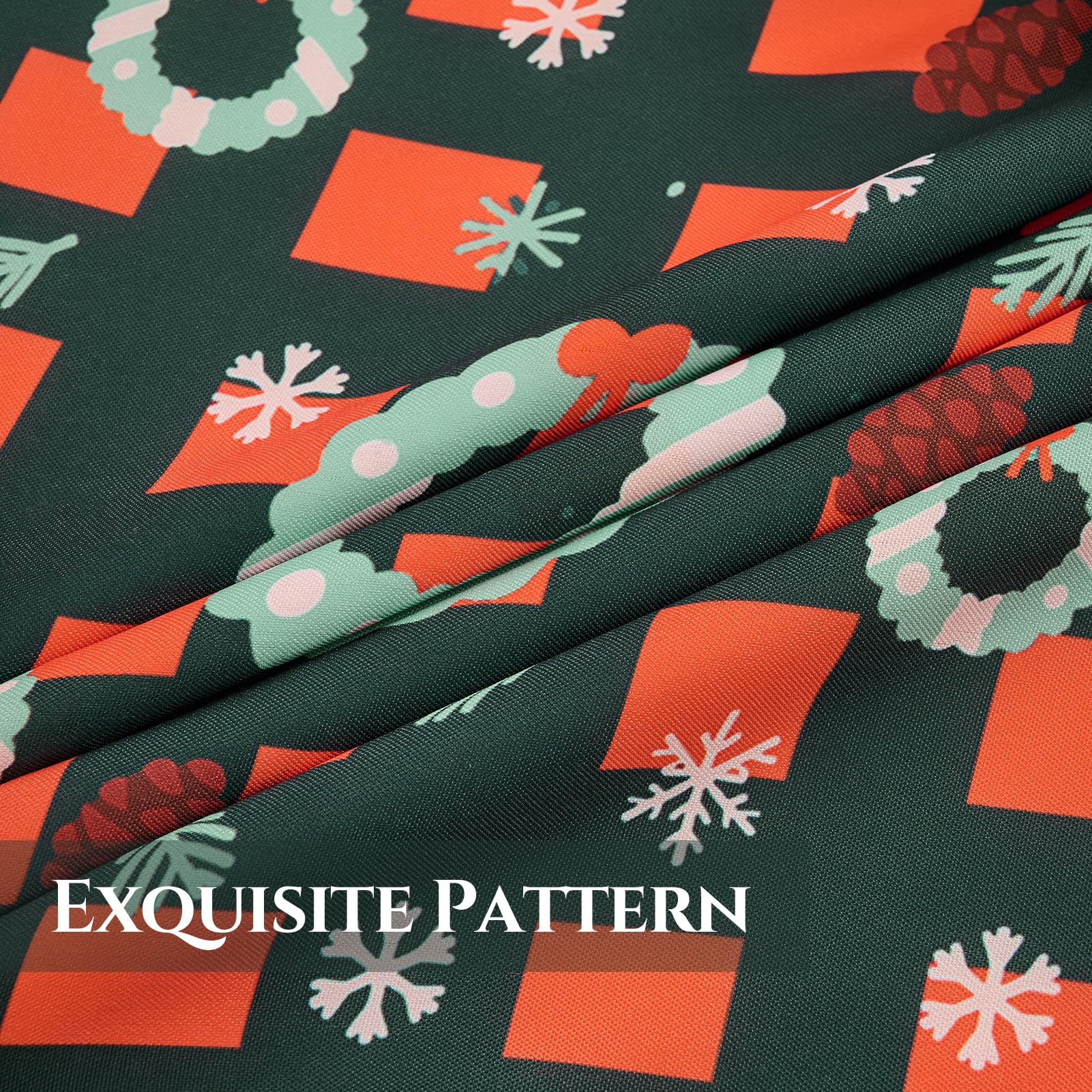 VidaFete round 60inch tablecloth fits 28-38 inch tables for easy holiday setup