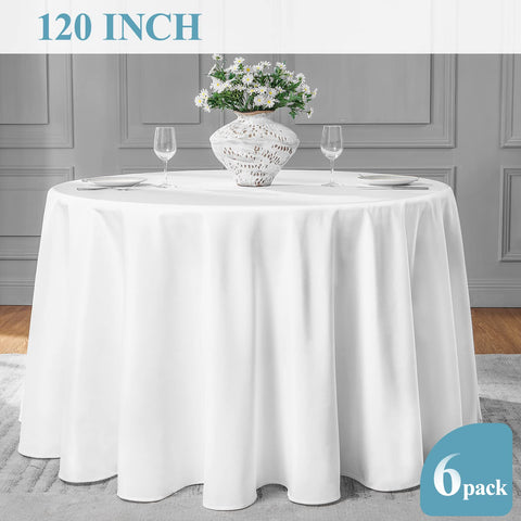 VidaFete stain-resistant round tablecloth ideal for parties and buffet setups