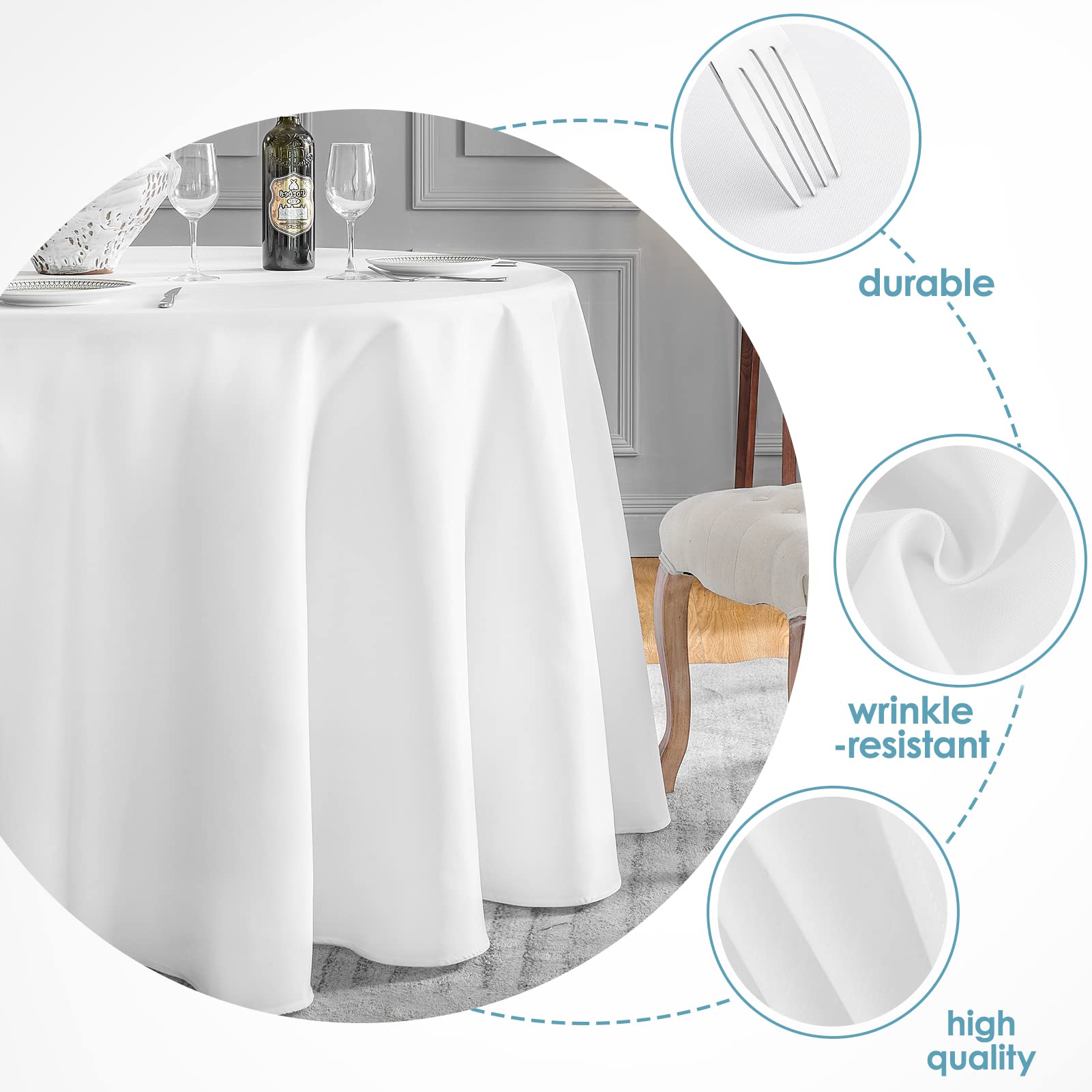 VidaFete stain-resistant tablecloth protecting surfaces during meals