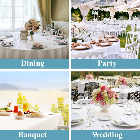 VidaFete wrinkle-free tablecloth stays smooth on busy events and cleanups.