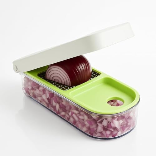 Vidalia Chop Wizard 2-cup base catches chopped ingredients for easy measuring.