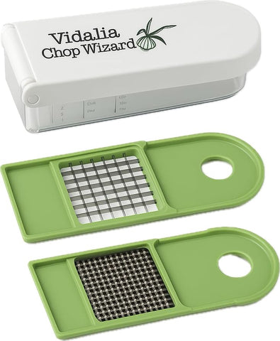 Vidalia Chop Wizard in action, slicing fruits and vegetables with ease.