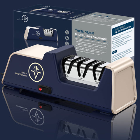 VIDOME professional electric sharpener with 3-stage system for precise edge restoration