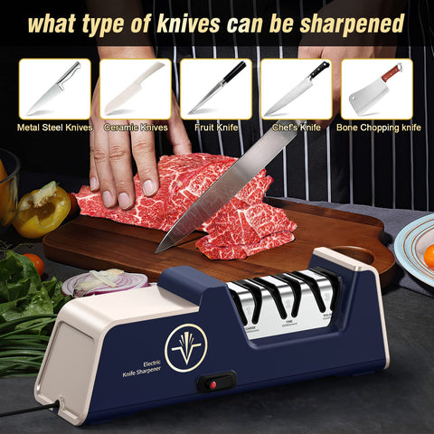 VIDOME safety guide track protects blade surfaces during sharpening