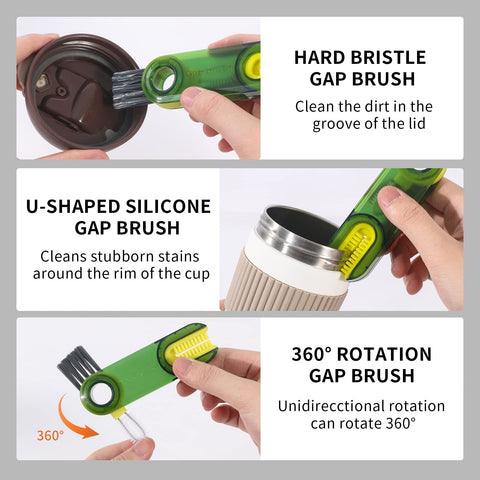 Vidonio U-shaped silicone cup brush performing delicate cleaning