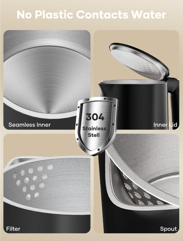 Viemon kettle spout lid in stainless steel for pure tasting water