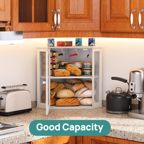 ViewCare acrylic wavy door panel adds privacy while displaying contents.