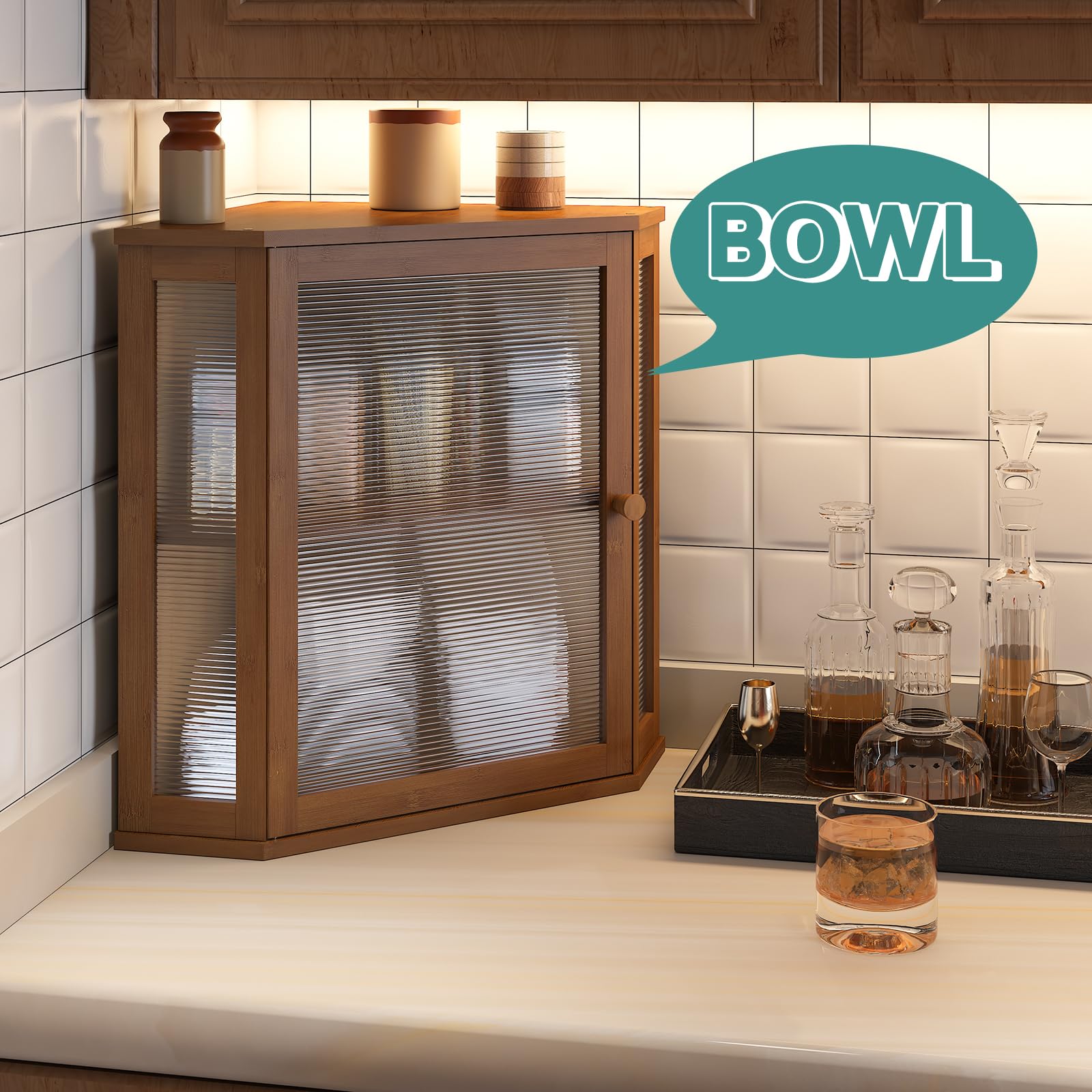 Viewcare brown extra-large capacity bread box with two-tier storage.