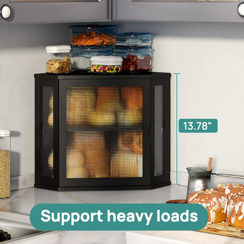 Viewcare corner unit saves counter space with a space-efficient design.