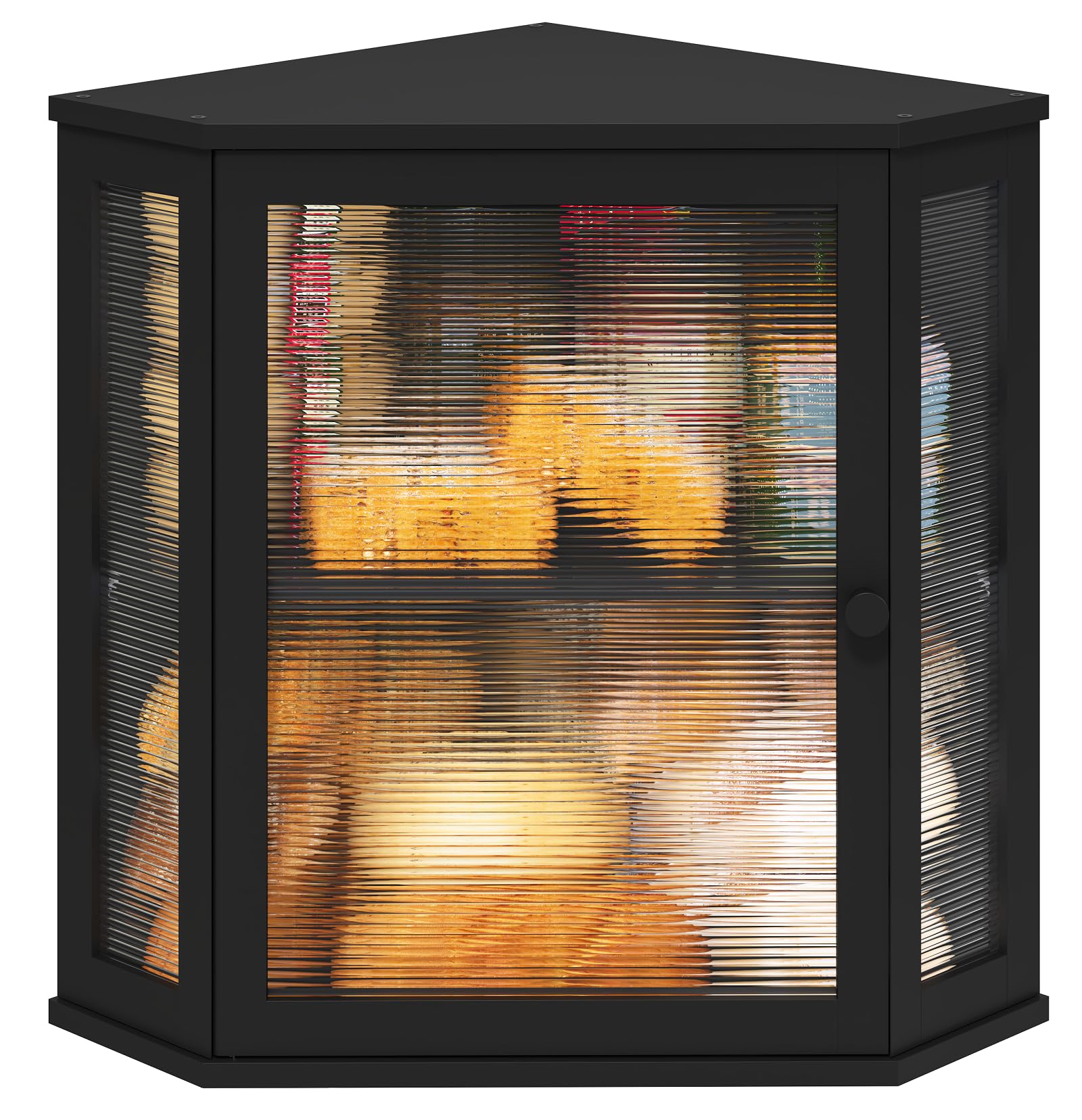 Viewcare corner bread box in bamboo with large capacity for fresh loaves