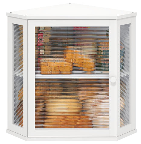 ViewCare corner bread box with two layers keeps bread organized on the counter.