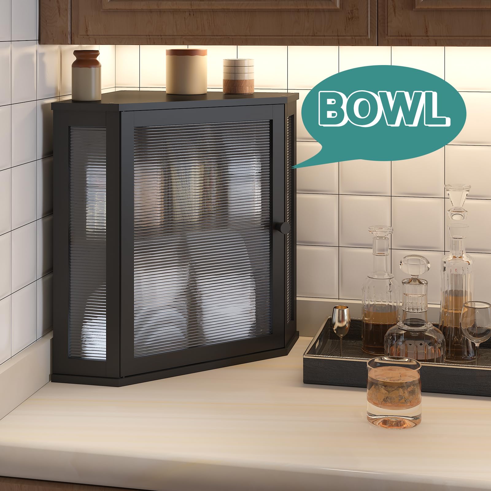 Viewcare kitchen counter display keeps daily bread accessible and organized