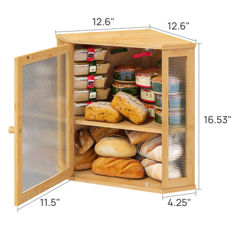 Viewcare side-view of bread box; helps monitor contents.