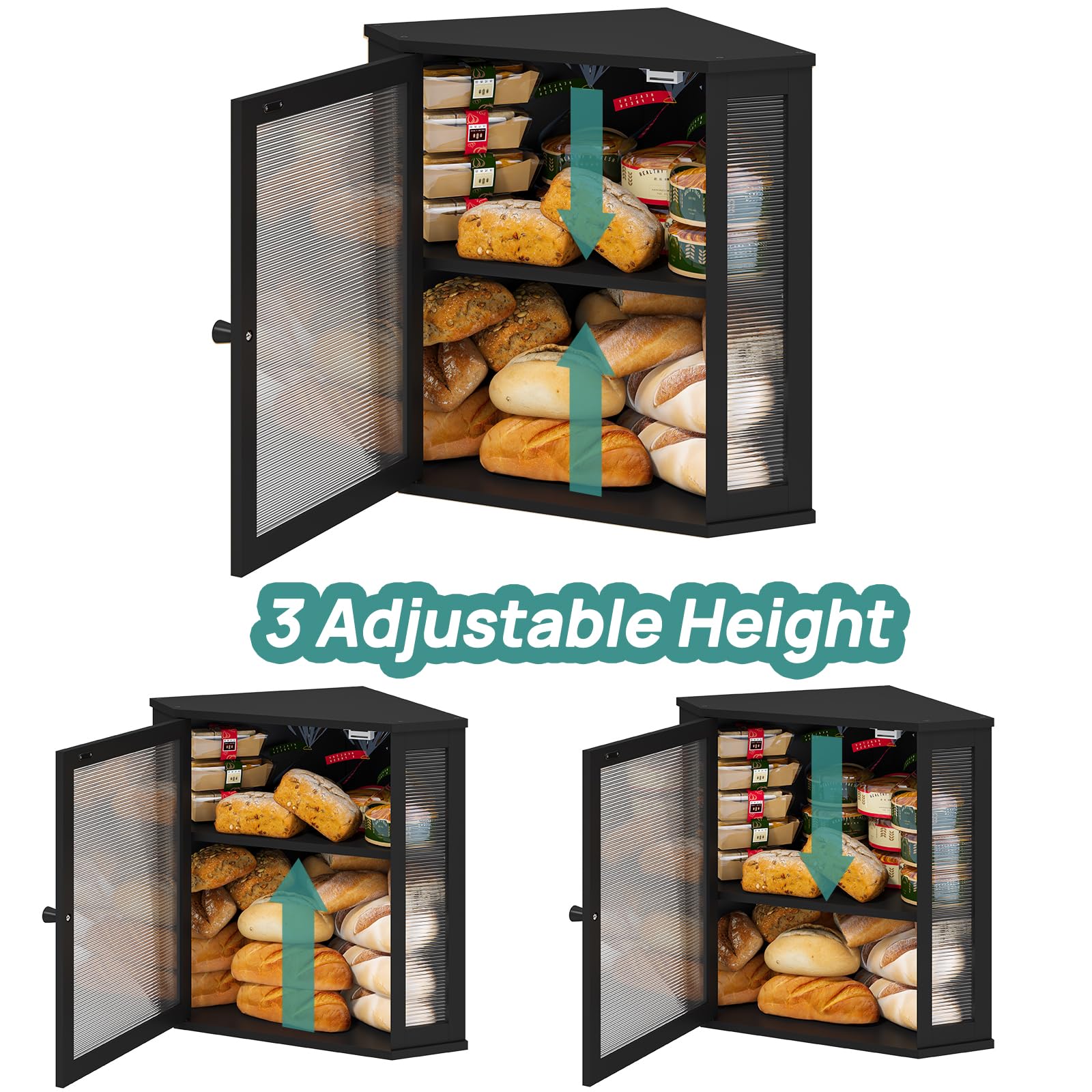 Viewcare two-layer storage shows inner layout for organizing loaves and buns