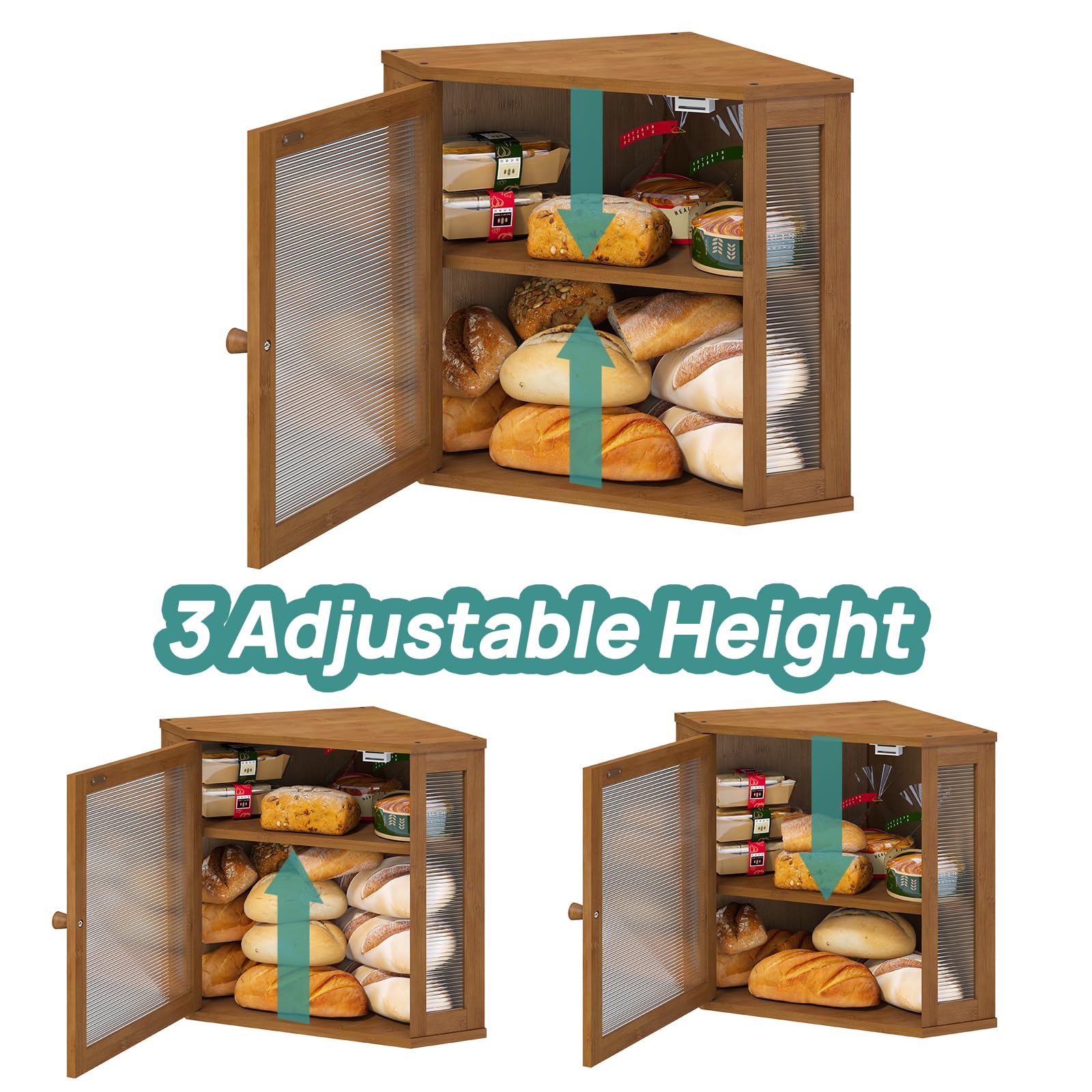 Viewcare two-tier bread storage demonstrates large capacity.