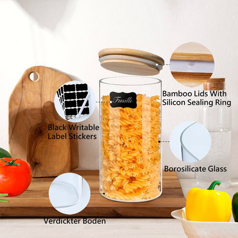 VIEWELLD airtight jars prevent moisture on pantry shelf for lasting freshness.