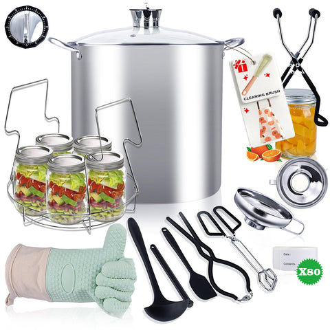 Vigamimn canning pot with rack for even heat and safe home preserving