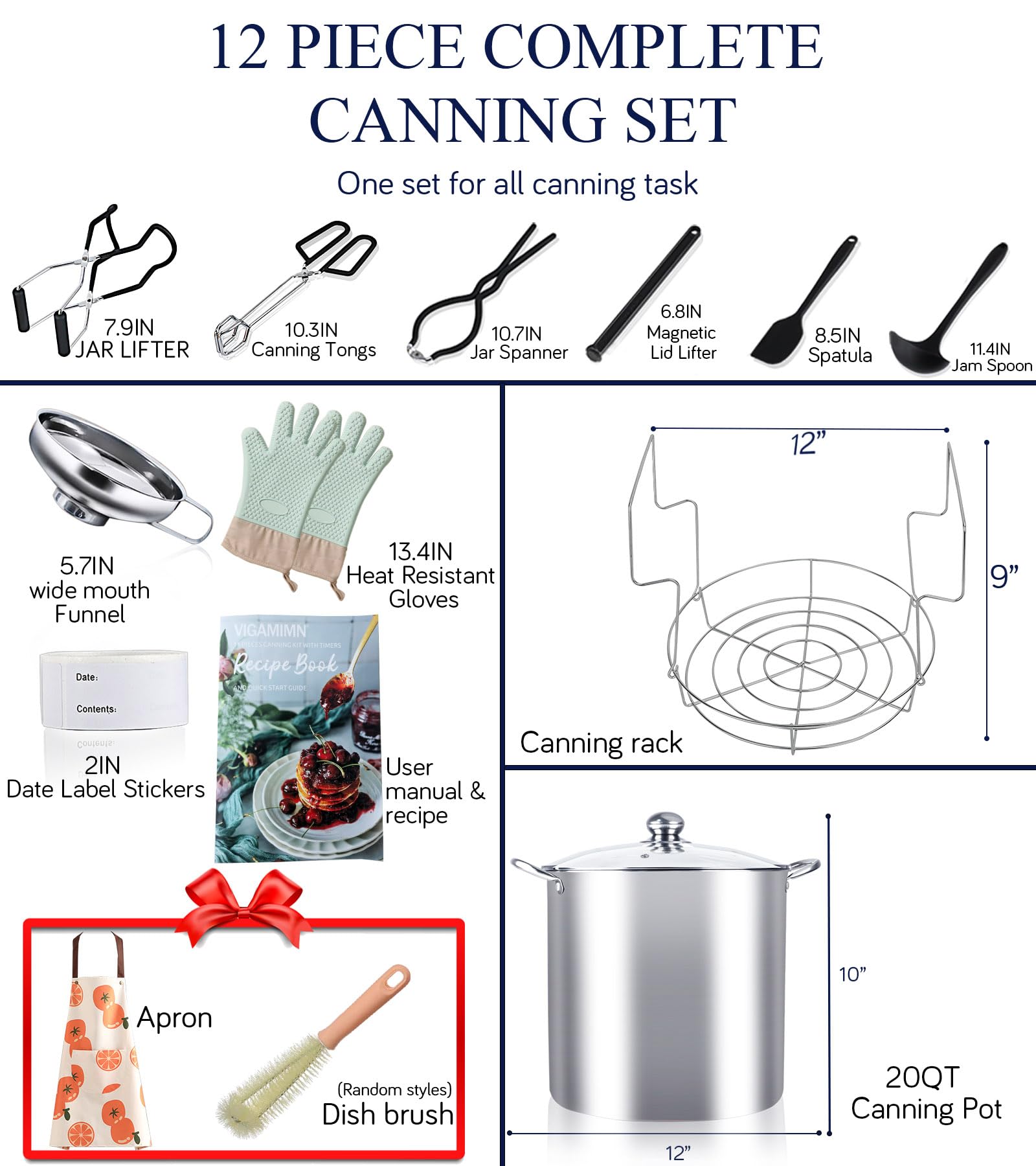 Vigamimn canning tongs ready to handle hot jars