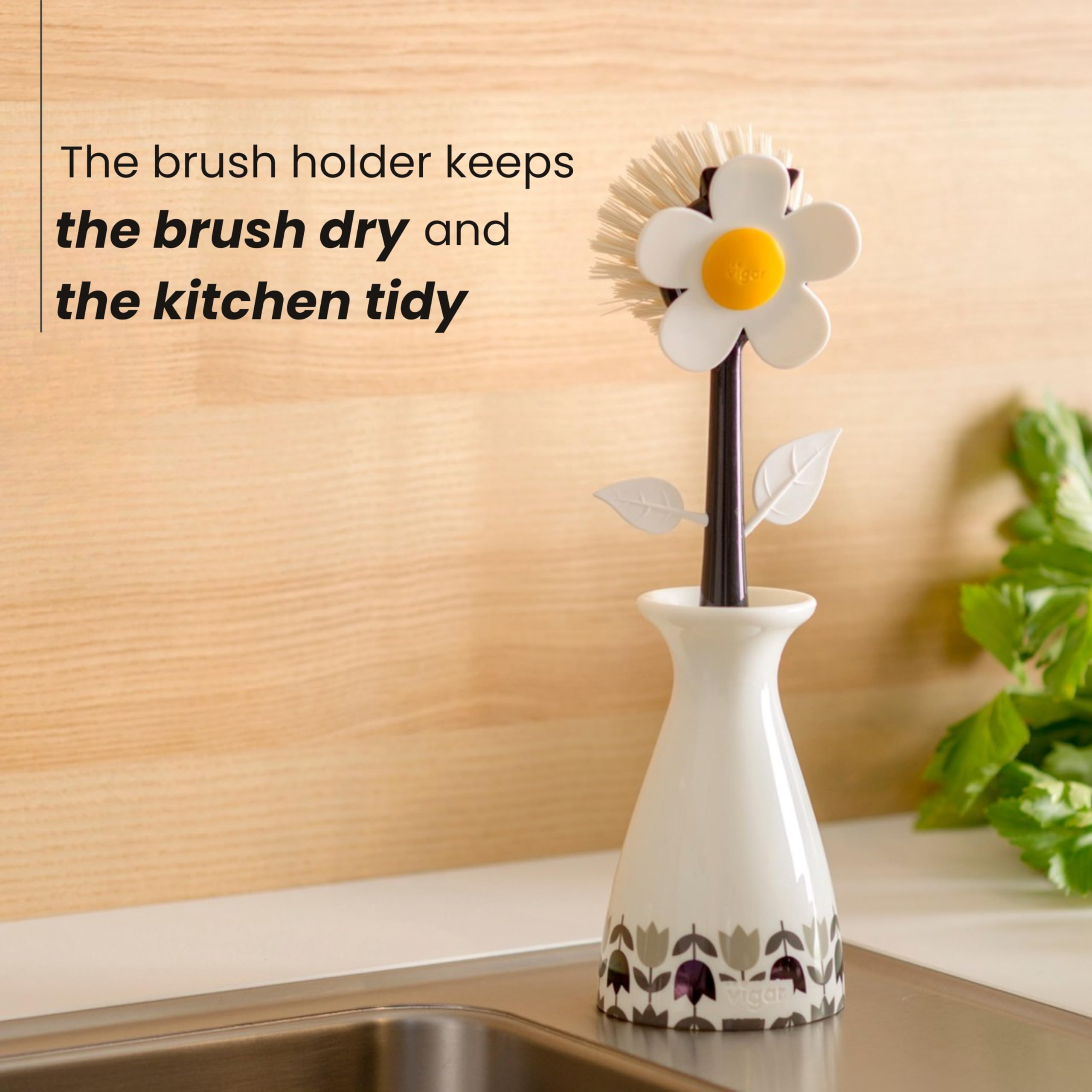 Vigar Flower Power in a tidy kitchen scene showcasing its stylish design